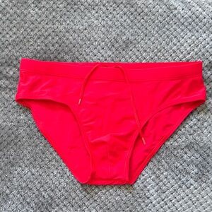 Bershka Bright Red Swim Brief